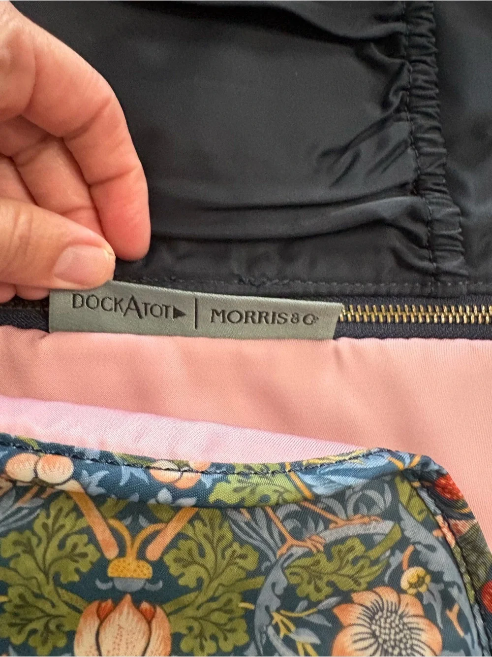 DockAtot Morris & Co Clutch Hanger Floral Strawberry Fields Changing Pad